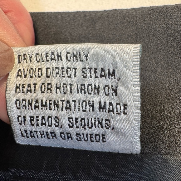 John Meyer black scalloped edge skirt blazer suit size 8 classic formal business - Picture 11 of 14